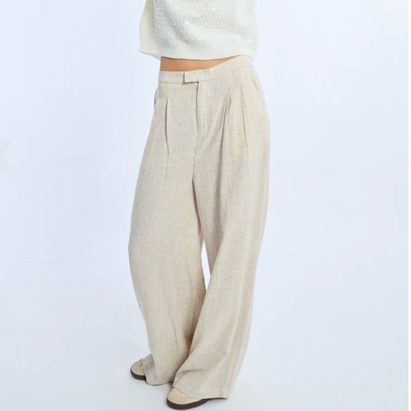 Wide leg linen pants - Picture 1 of 8